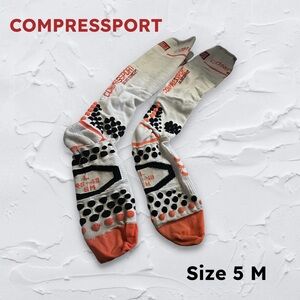 👍*GUC* COMPRESSPORT | 5 M | Unisex full compression socks - white